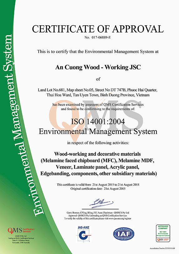 Chứng nhận môi trường ISO 14001:2004