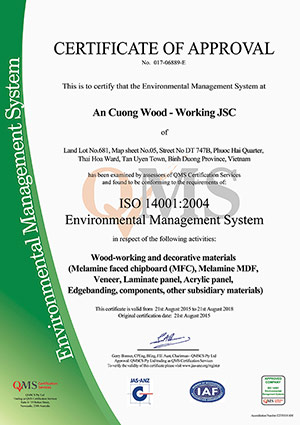 Chứng nhận môi trường  ISO 14001:2004